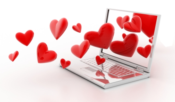 Hearts Exploding from Computer