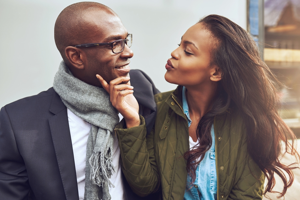 Flirting African American Couple