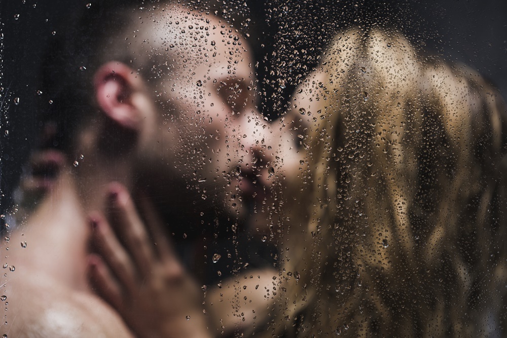 Couple Kissing in the Shower